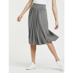 KIT and ACE Ruffled Feather Midi Skirt Grey Size 4
